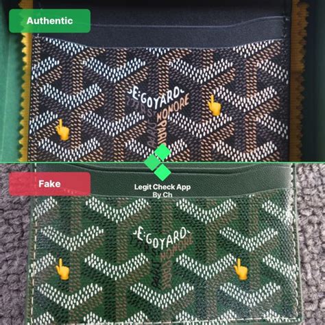 how to spot fake goyard|authentic goyard card holder.